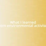What I learned from environmental activism